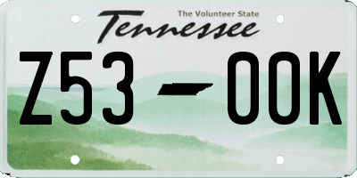 TN license plate Z5300K
