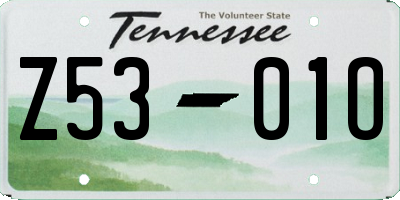 TN license plate Z5301O