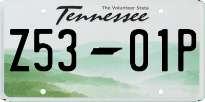TN license plate Z5301P