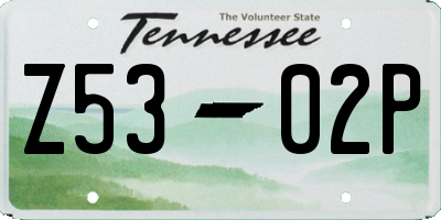 TN license plate Z5302P