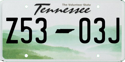 TN license plate Z5303J