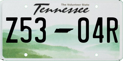 TN license plate Z5304R