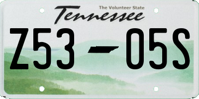 TN license plate Z5305S