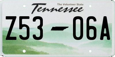 TN license plate Z5306A