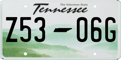 TN license plate Z5306G