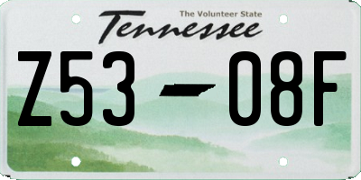 TN license plate Z5308F