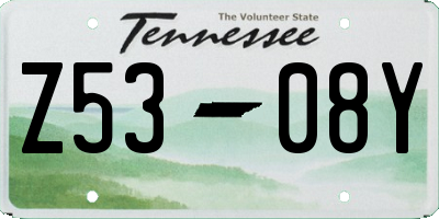 TN license plate Z5308Y