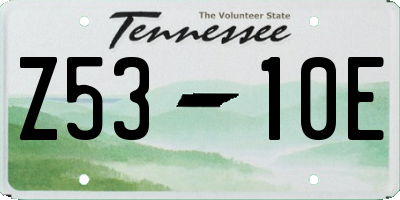 TN license plate Z5310E
