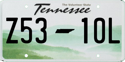 TN license plate Z5310L