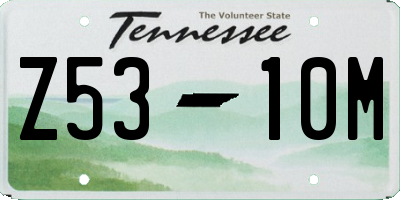 TN license plate Z5310M