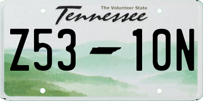 TN license plate Z5310N