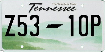 TN license plate Z5310P