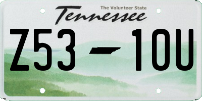 TN license plate Z5310U
