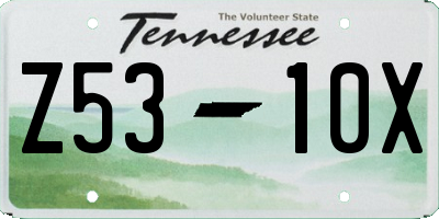 TN license plate Z5310X