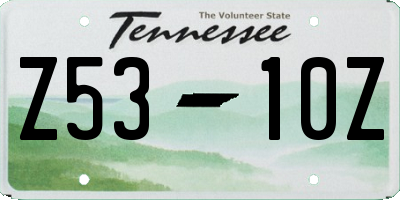 TN license plate Z5310Z