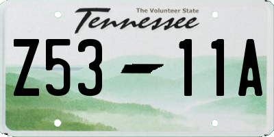 TN license plate Z5311A
