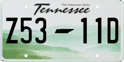 TN license plate Z5311D