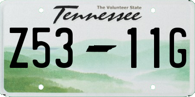 TN license plate Z5311G