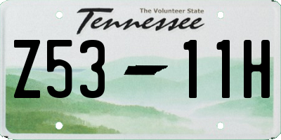 TN license plate Z5311H