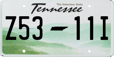TN license plate Z5311I