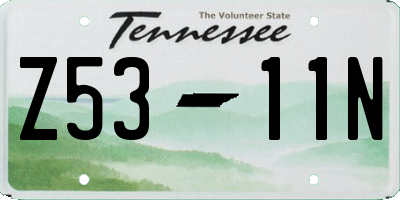 TN license plate Z5311N