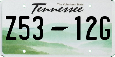 TN license plate Z5312G