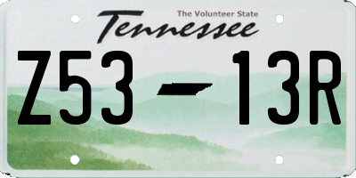 TN license plate Z5313R