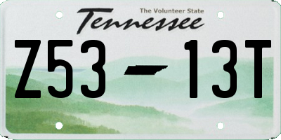 TN license plate Z5313T