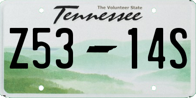 TN license plate Z5314S