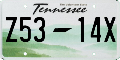 TN license plate Z5314X