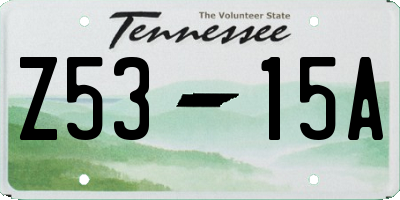 TN license plate Z5315A