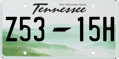 TN license plate Z5315H