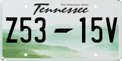 TN license plate Z5315V