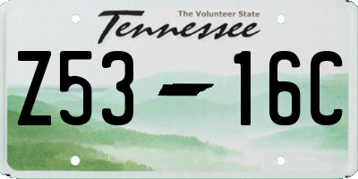 TN license plate Z5316C