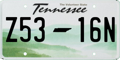 TN license plate Z5316N