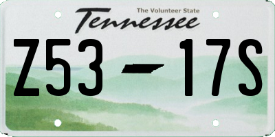 TN license plate Z5317S