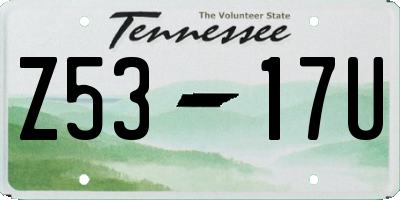 TN license plate Z5317U
