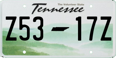 TN license plate Z5317Z