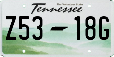 TN license plate Z5318G