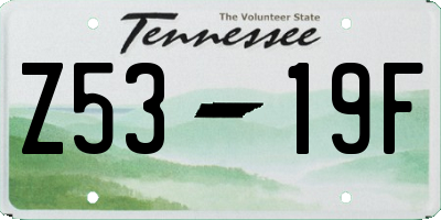 TN license plate Z5319F