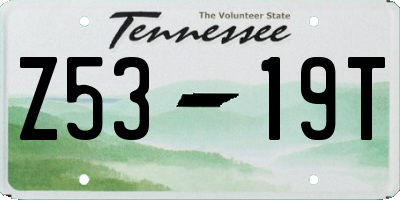TN license plate Z5319T
