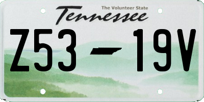 TN license plate Z5319V