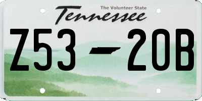 TN license plate Z5320B