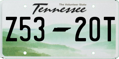 TN license plate Z5320T