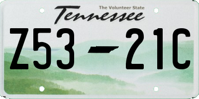 TN license plate Z5321C