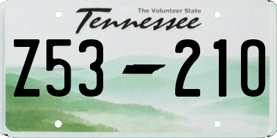 TN license plate Z5321O