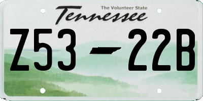 TN license plate Z5322B