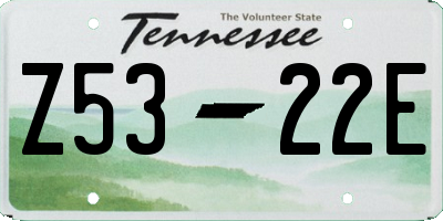TN license plate Z5322E