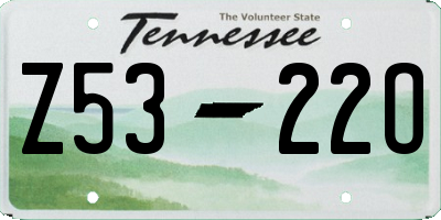 TN license plate Z5322O