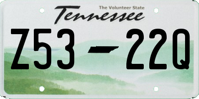 TN license plate Z5322Q